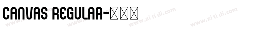 Canvas Regular字体转换